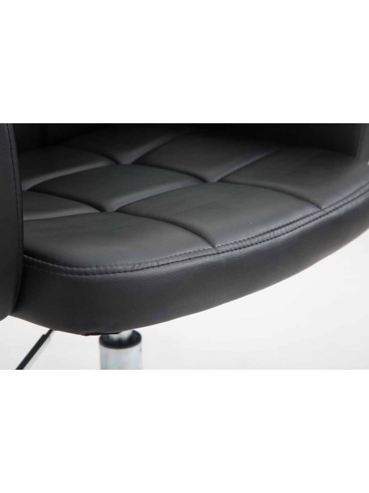 Tabouret de travail Los Angeles simili cuir, noir