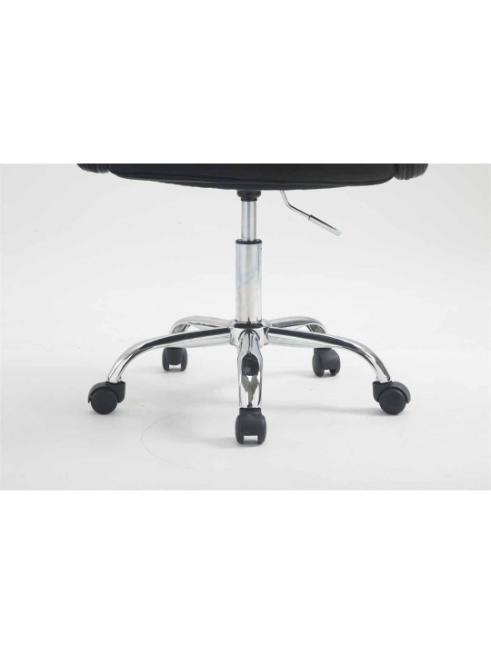 Tabouret de travail Los Angeles simili cuir, noir