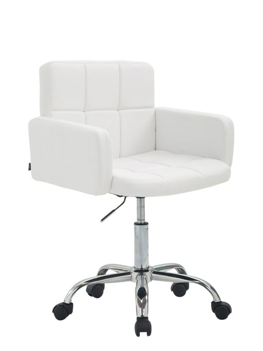 Tabouret de travail Los Angeles simili cuir, blanc Tabouret de travail Los Angeles simili cuir, blanc