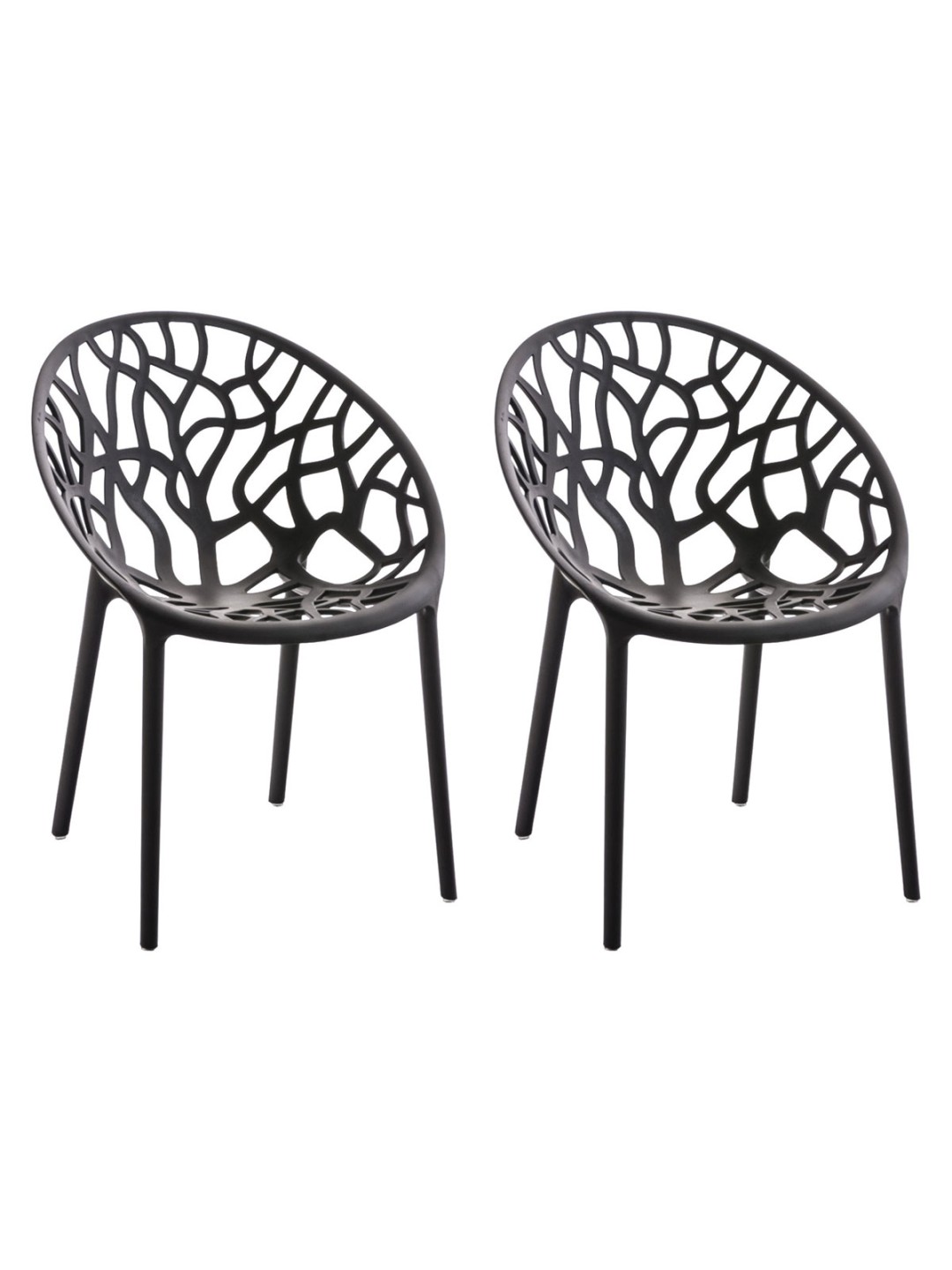 Lot de 2 chaises Hope, noir