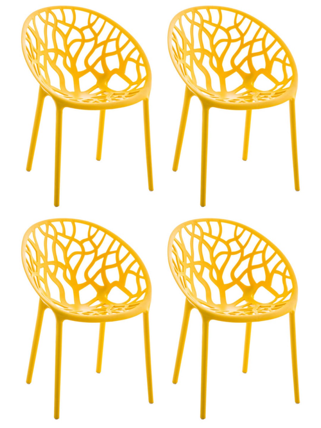 Ensemble de 4 chaises Hope, jaune