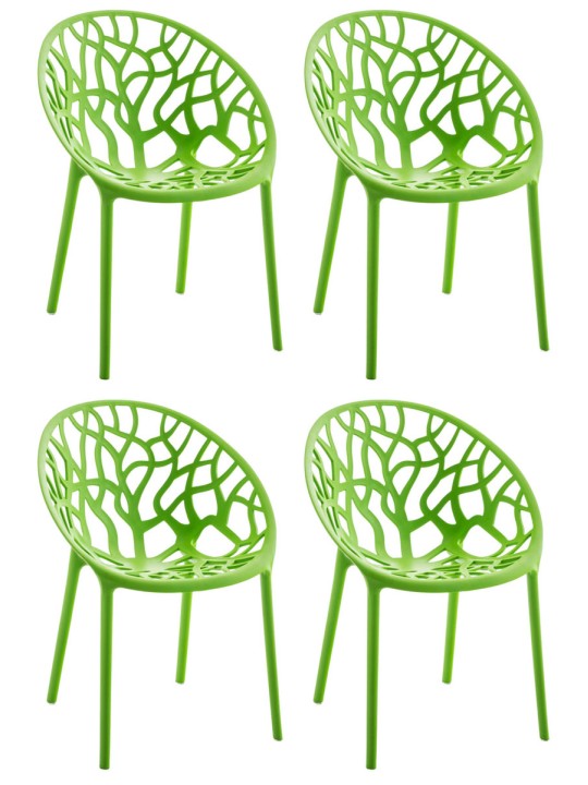 Ensemble de 4 chaises Hope, vert
