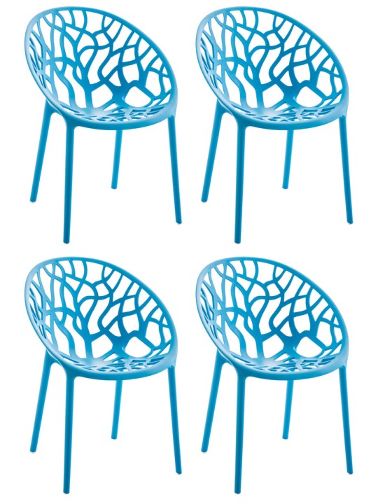 Ensemble de 4 chaises Hope, bleu
