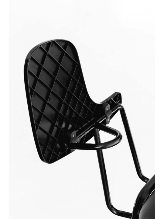 Chaise Ken avec table pliante simili cuir, noir