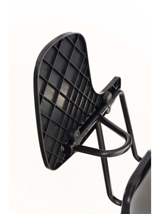 Chaise Ken avec table pliante simili cuir, gris