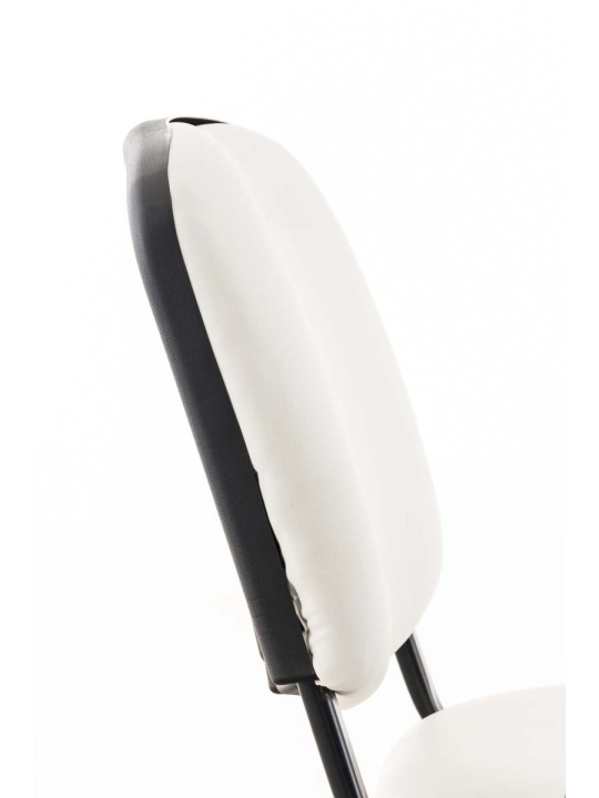 Chaise Ken avec table pliante simili cuir, blanc Chaise Ken avec table pliante simili cuir, blanc