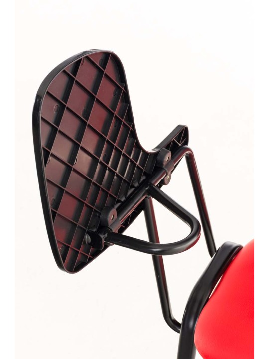 Chaise Ken avec table pliante simili cuir, rouge Chaise Ken avec table pliante simili cuir, rouge