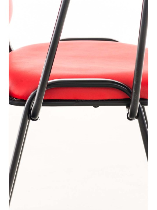 Chaise Ken avec table pliante simili cuir, rouge Chaise Ken avec table pliante simili cuir, rouge