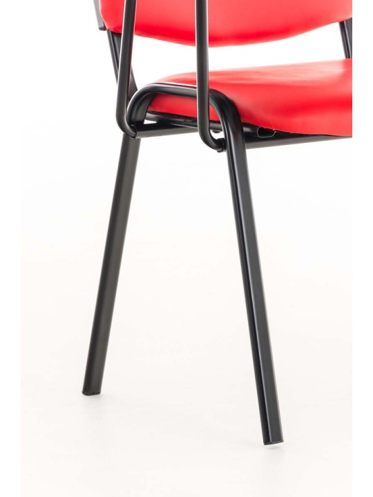 Chaise Ken avec table pliante simili cuir, rouge Chaise Ken avec table pliante simili cuir, rouge
