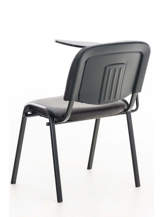 Chaise Ken avec table pliante simili cuir, brun