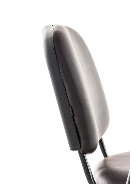 Chaise Ken avec table pliante simili cuir, brun