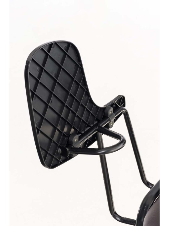 Chaise Ken avec table pliante simili cuir, brun