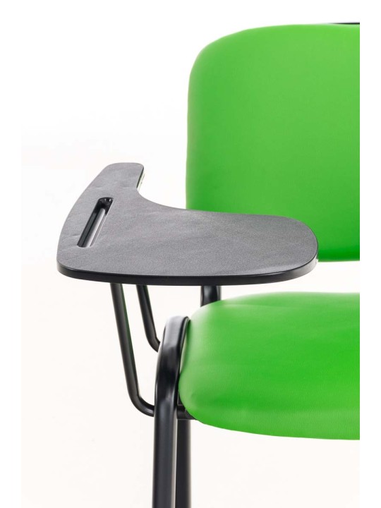 Chaise Ken avec table pliante simili cuir, vert