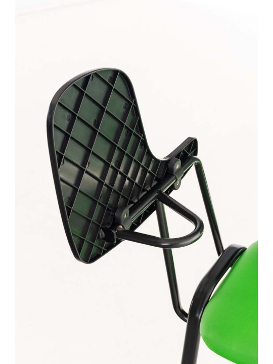 Chaise Ken avec table pliante simili cuir, vert