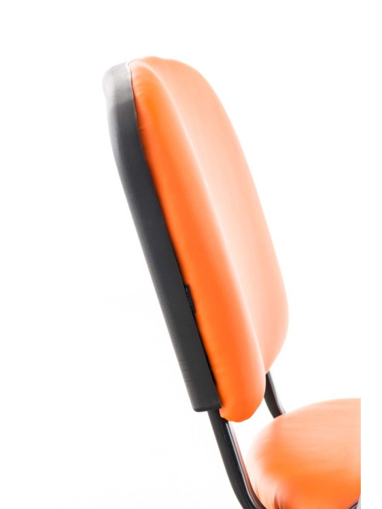 Chaise Ken avec table pliante simili cuir, orange