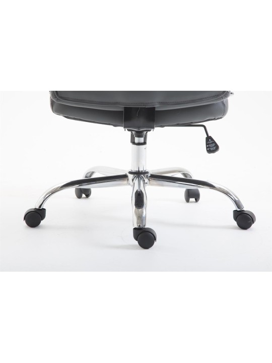 Chaise de bureau Vaud simili cuir, gris