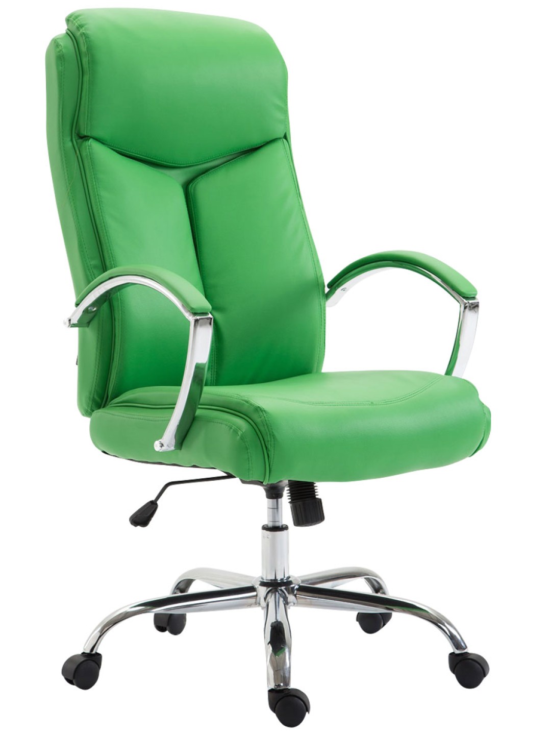 Chaise de bureau Vaud simili cuir, vert