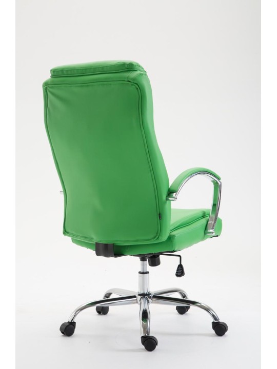 Chaise de bureau Vaud simili cuir, vert