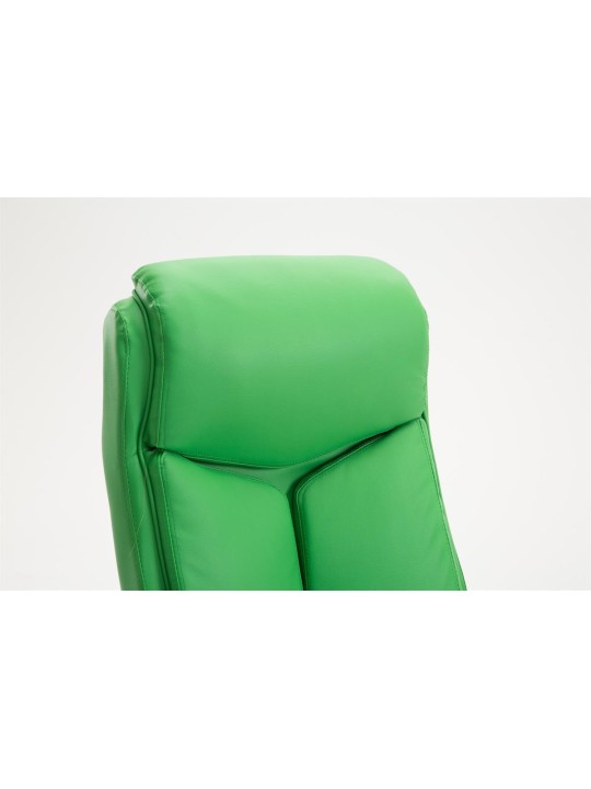 Chaise de bureau Vaud simili cuir, vert