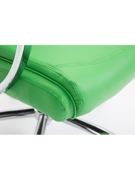 Chaise de bureau Vaud simili cuir, vert