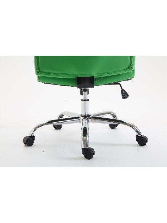 Chaise de bureau Vaud simili cuir, vert