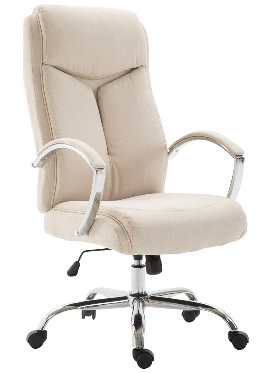 Chaise de bureau tissu Vaud, crème