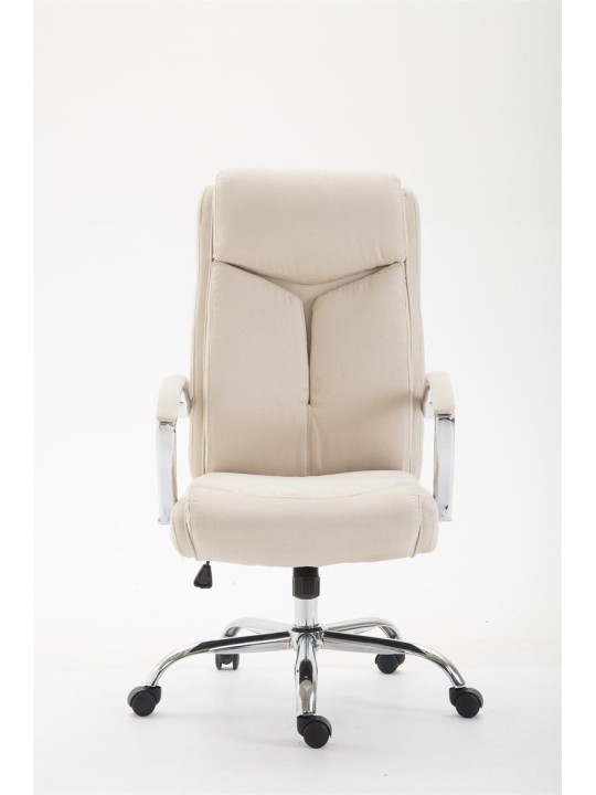 Chaise de bureau tissu Vaud, crème