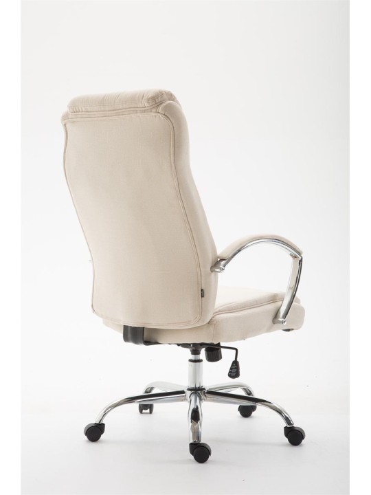 Chaise de bureau tissu Vaud, crème