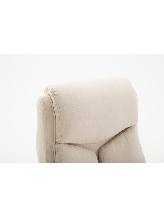 Chaise de bureau tissu Vaud, crème