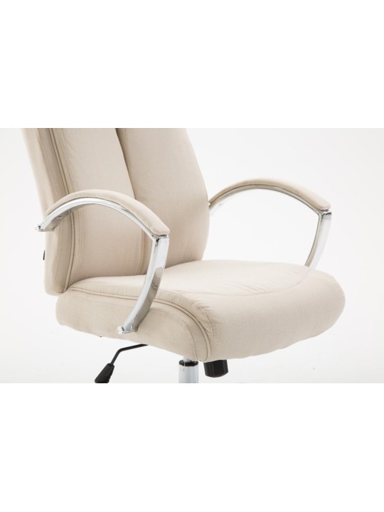 Chaise de bureau tissu Vaud, crème