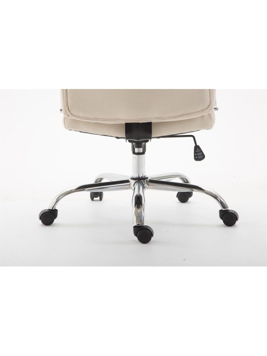 Chaise de bureau tissu Vaud, crème