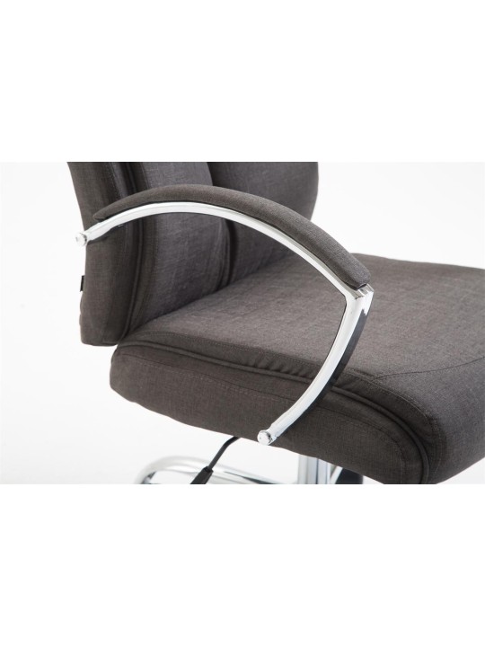 Chaise de bureau tissu Vaud, gris foncé