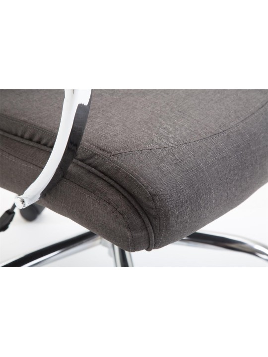 Chaise de bureau tissu Vaud, gris foncé