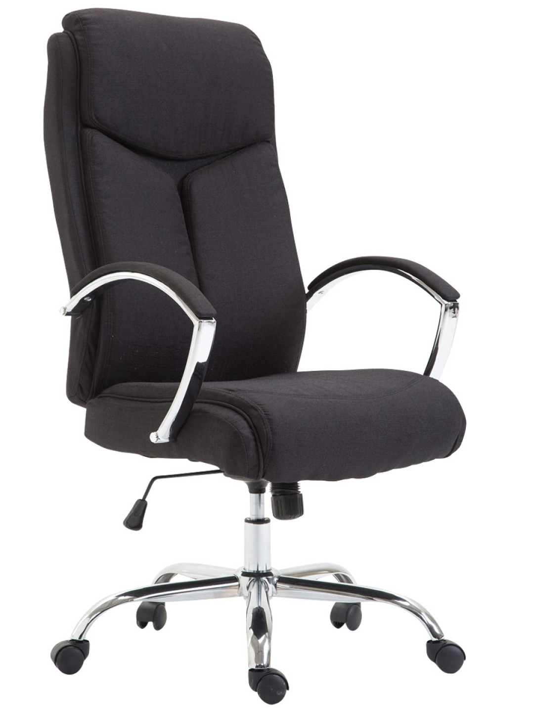 Chaise de bureau tissu Vaud, noir