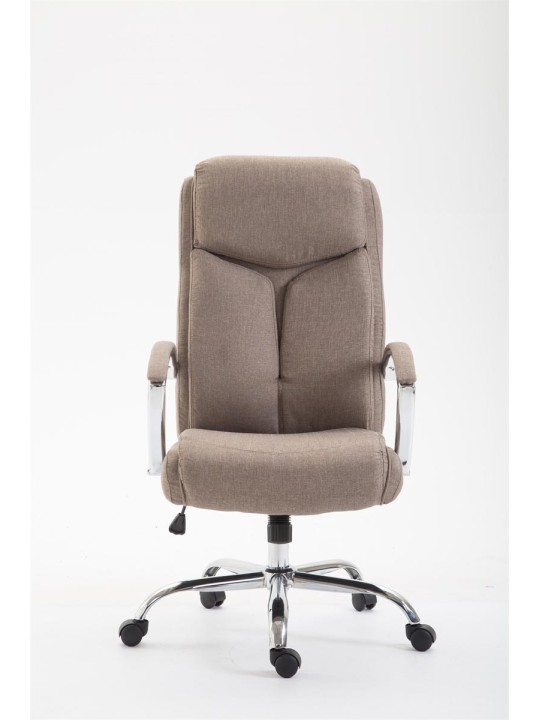Chaise de bureau tissu Vaud, taupe