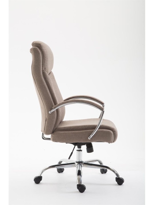 Chaise de bureau tissu Vaud, taupe