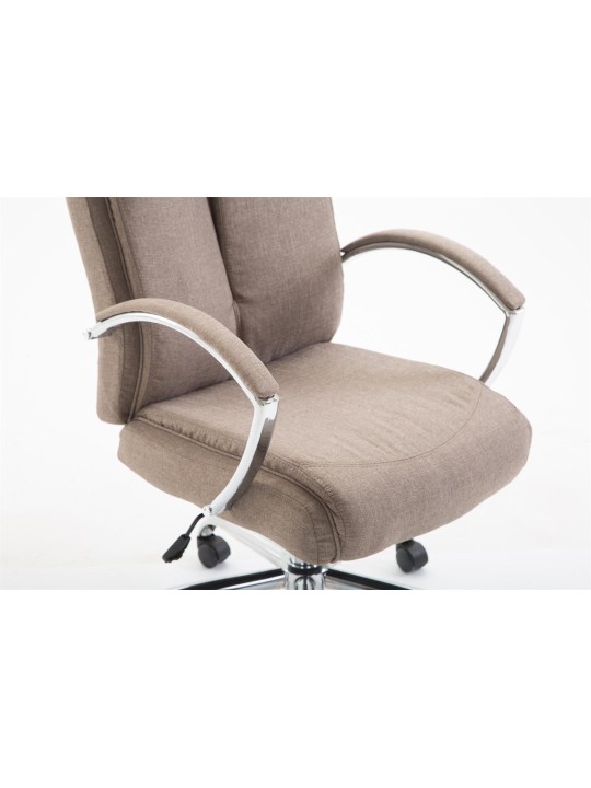 Chaise de bureau tissu Vaud, taupe