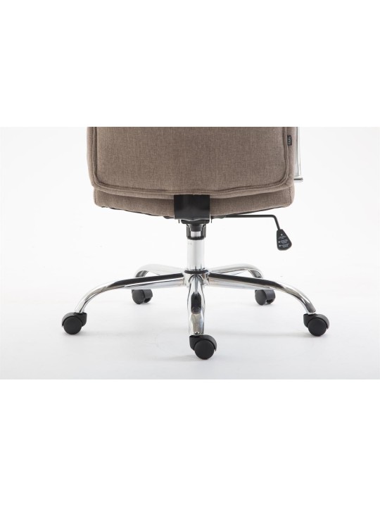 Chaise de bureau tissu Vaud, taupe