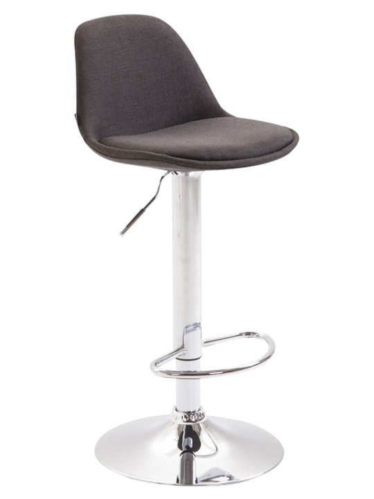 Tabouret de bar Kiel tissu, gris foncé