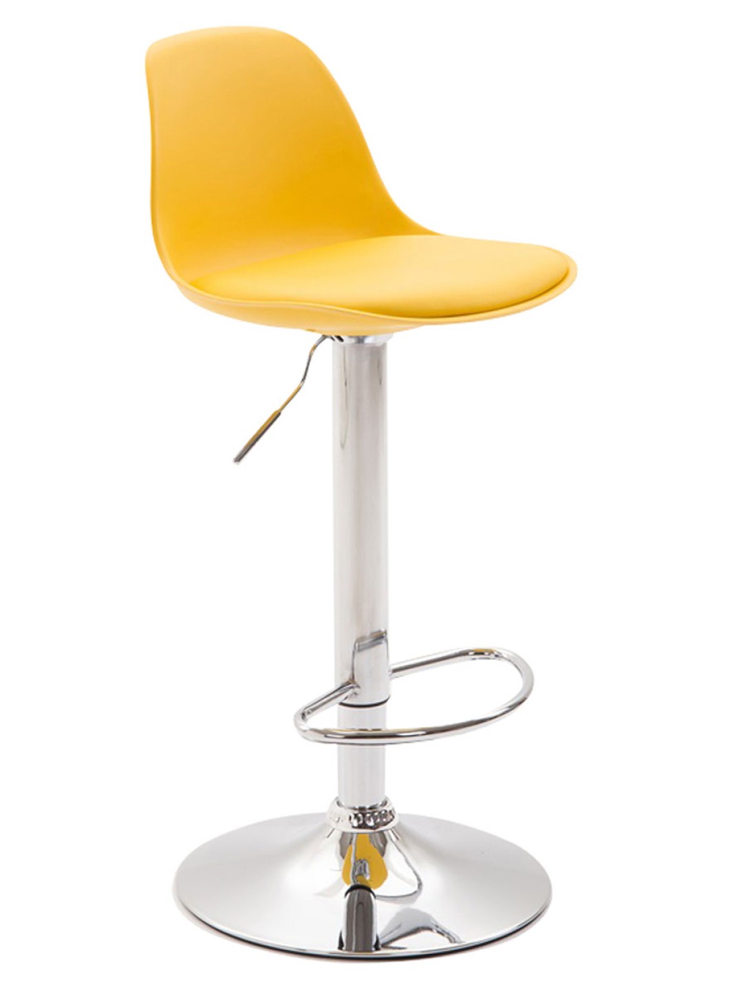 Tabouret de bar Kiel simili cuir, jaune