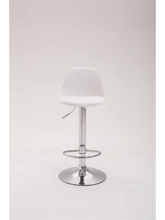 Tabouret de bar Kiel simili cuir, blanc