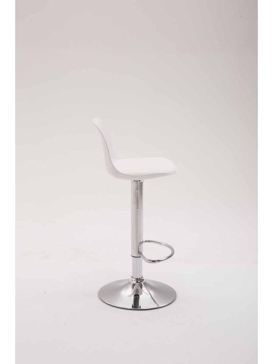 Tabouret de bar Kiel simili cuir, blanc