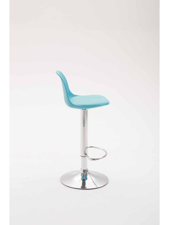 Tabouret de bar Kiel simili cuir, bleu