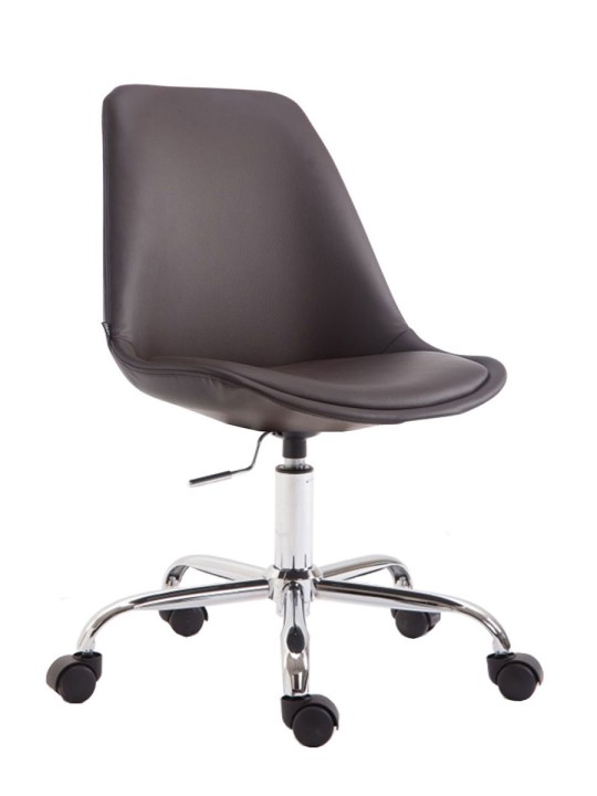 Chaise de bureau Toulouse simili cuir, brun
