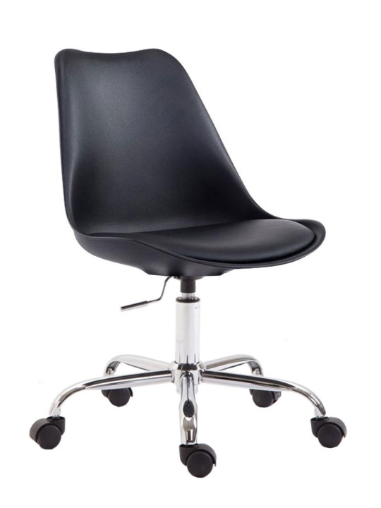 Chaise de bureau Toulouse plastique, noir