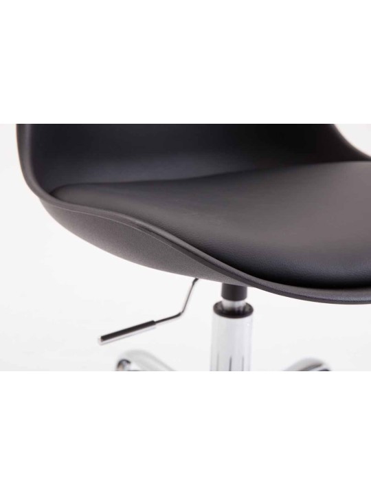 Chaise de bureau Toulouse plastique, noir