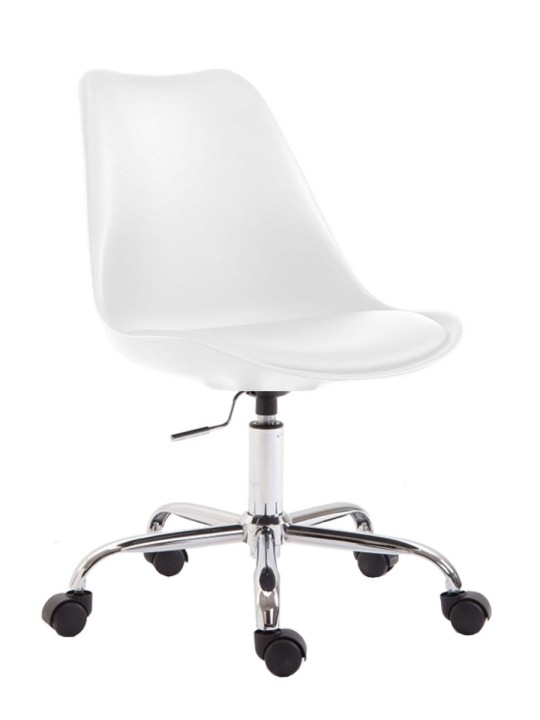 Chaise de bureau Toulouse plastique, blanc