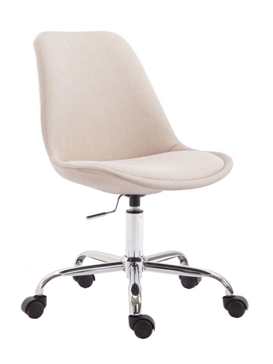 Chaise de bureau Toulouse tissu, crème