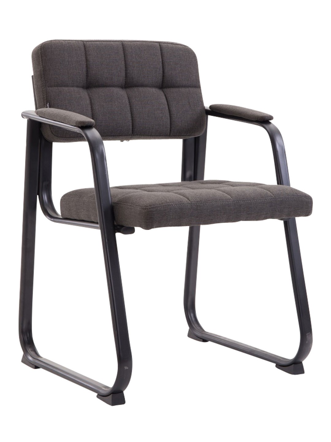 Chaise visiteur Canada B tissu, gris foncé