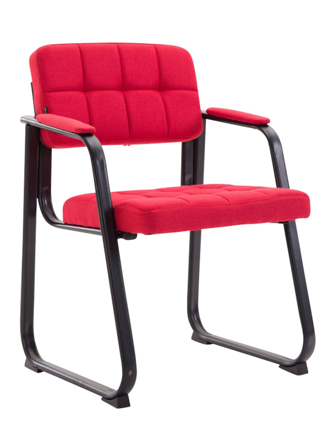 Chaise visiteur Canada B tissu, rouge